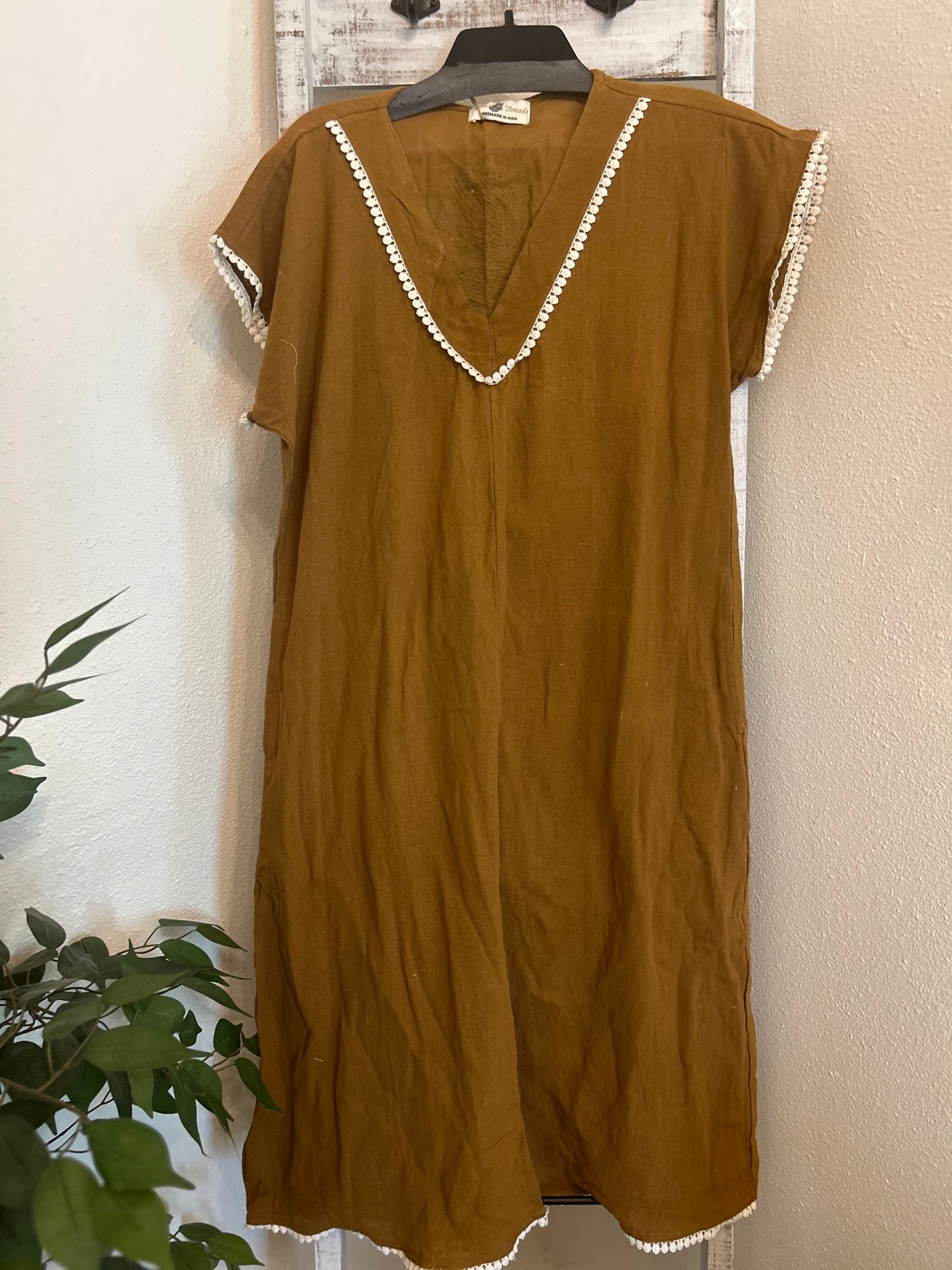 Earth and Feather Block Print Dress