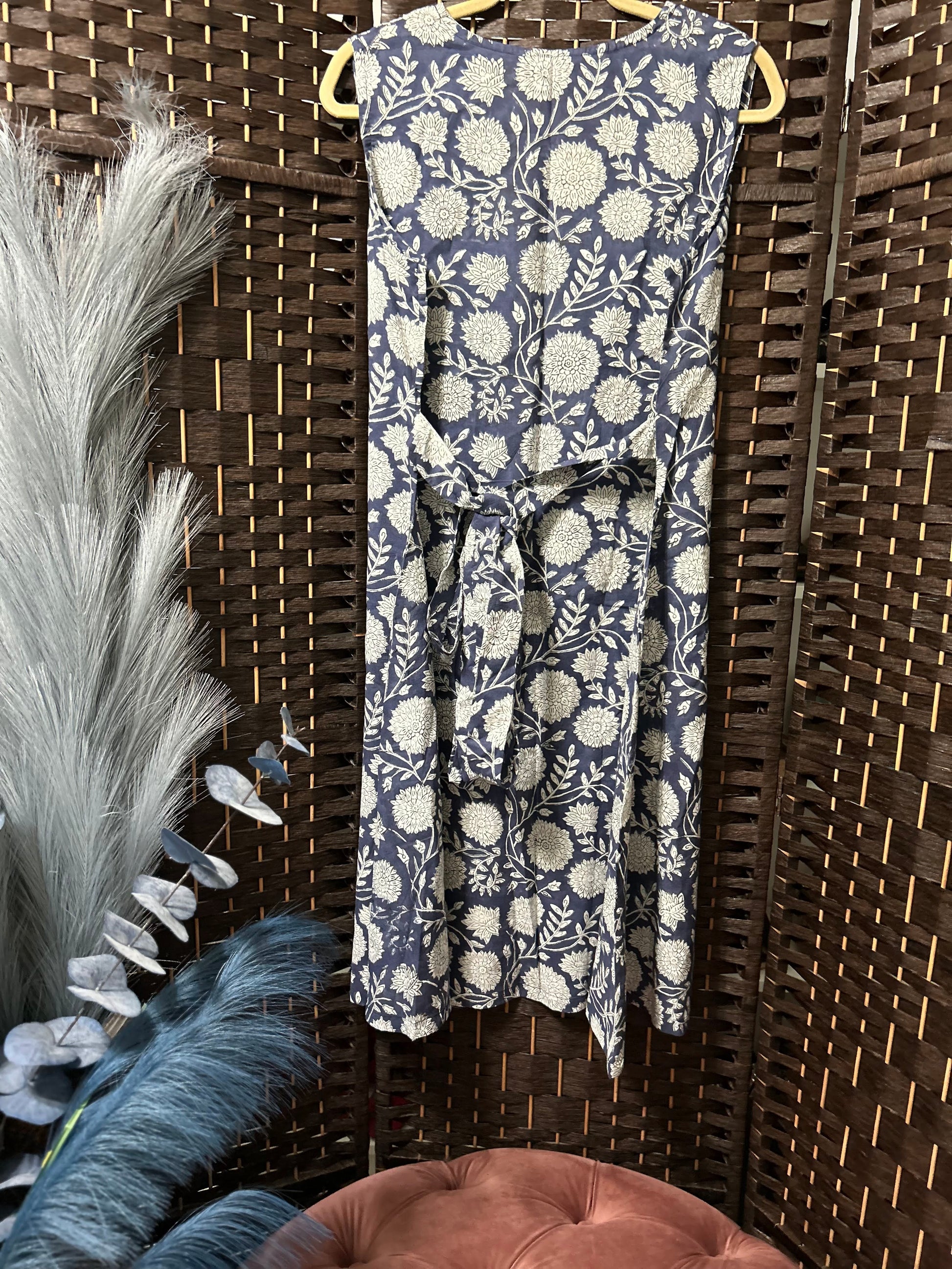 Back Tied Floral Dress