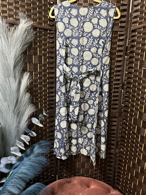 Back Tied Floral Dress
