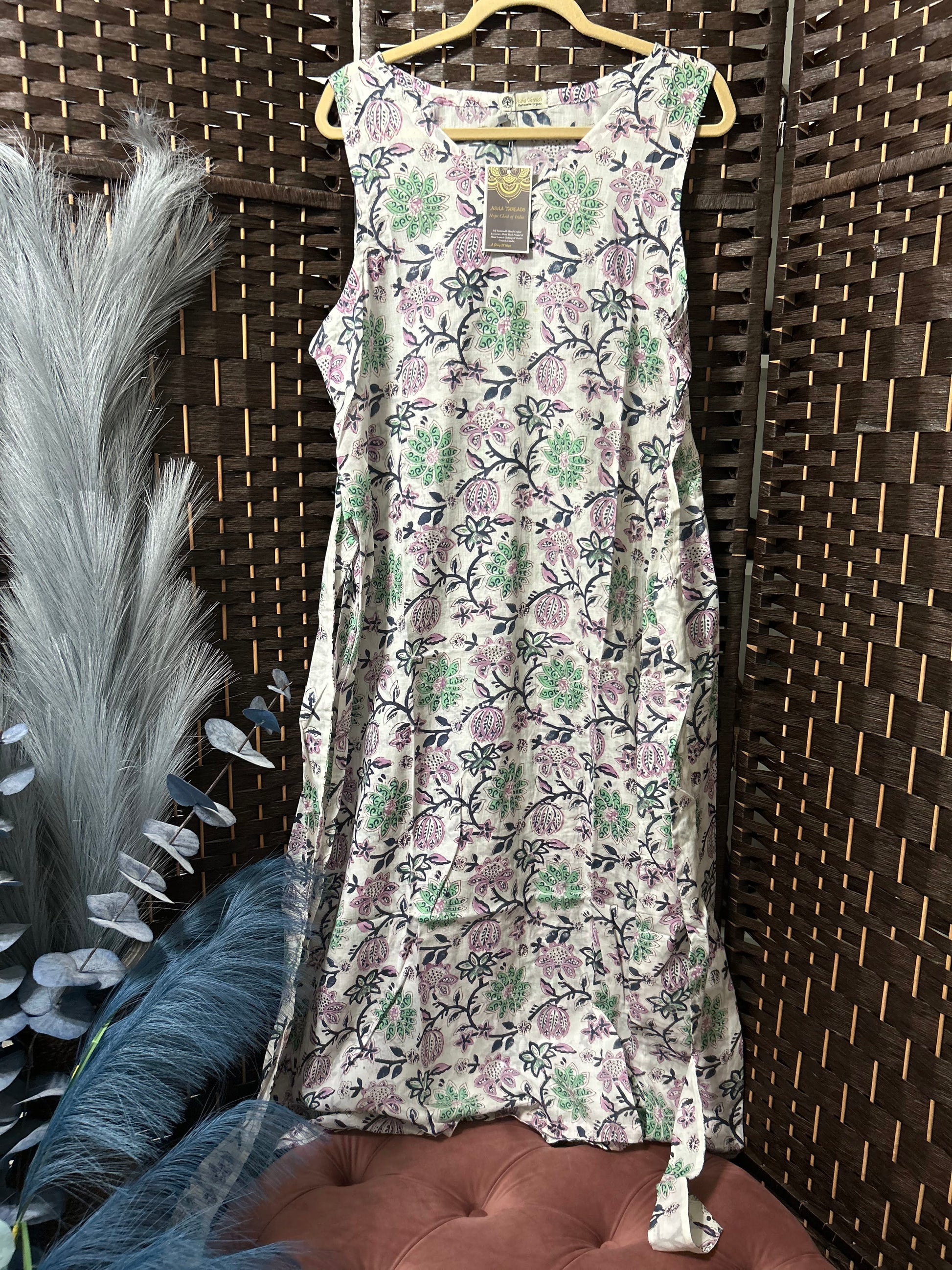 Back Tied Floral Dress