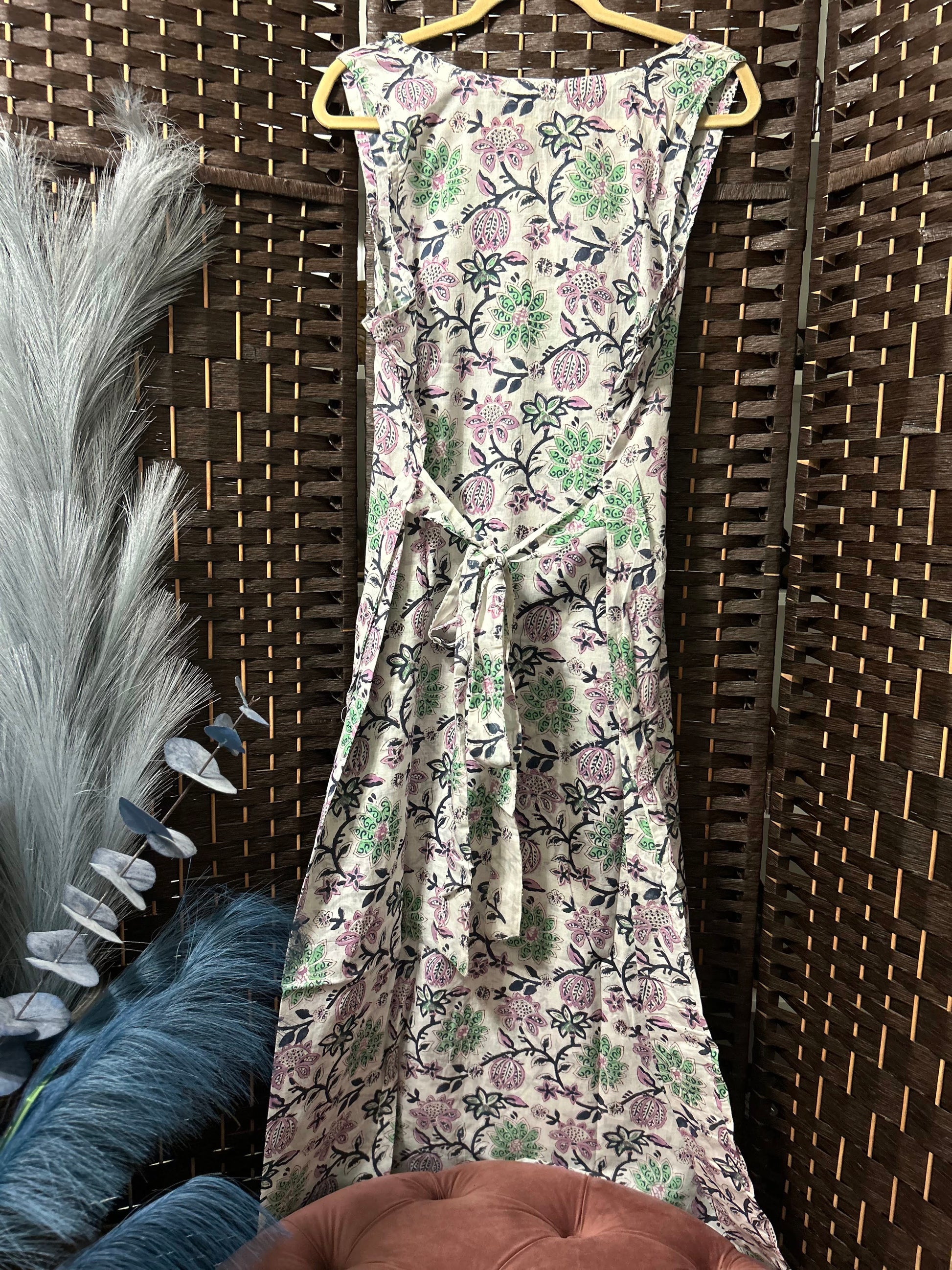 Back Tied Floral Dress