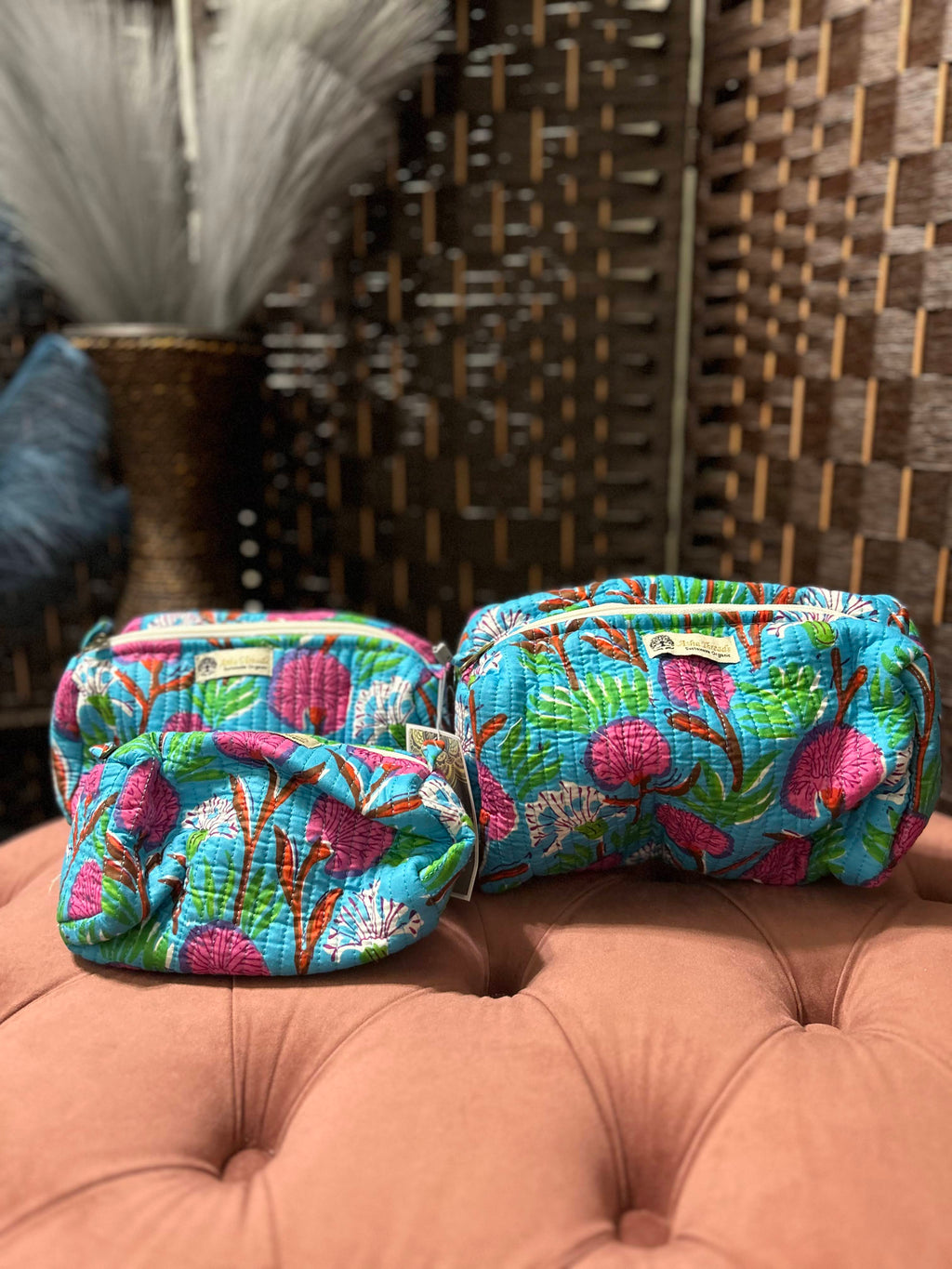 Set of Three Makeup Bags