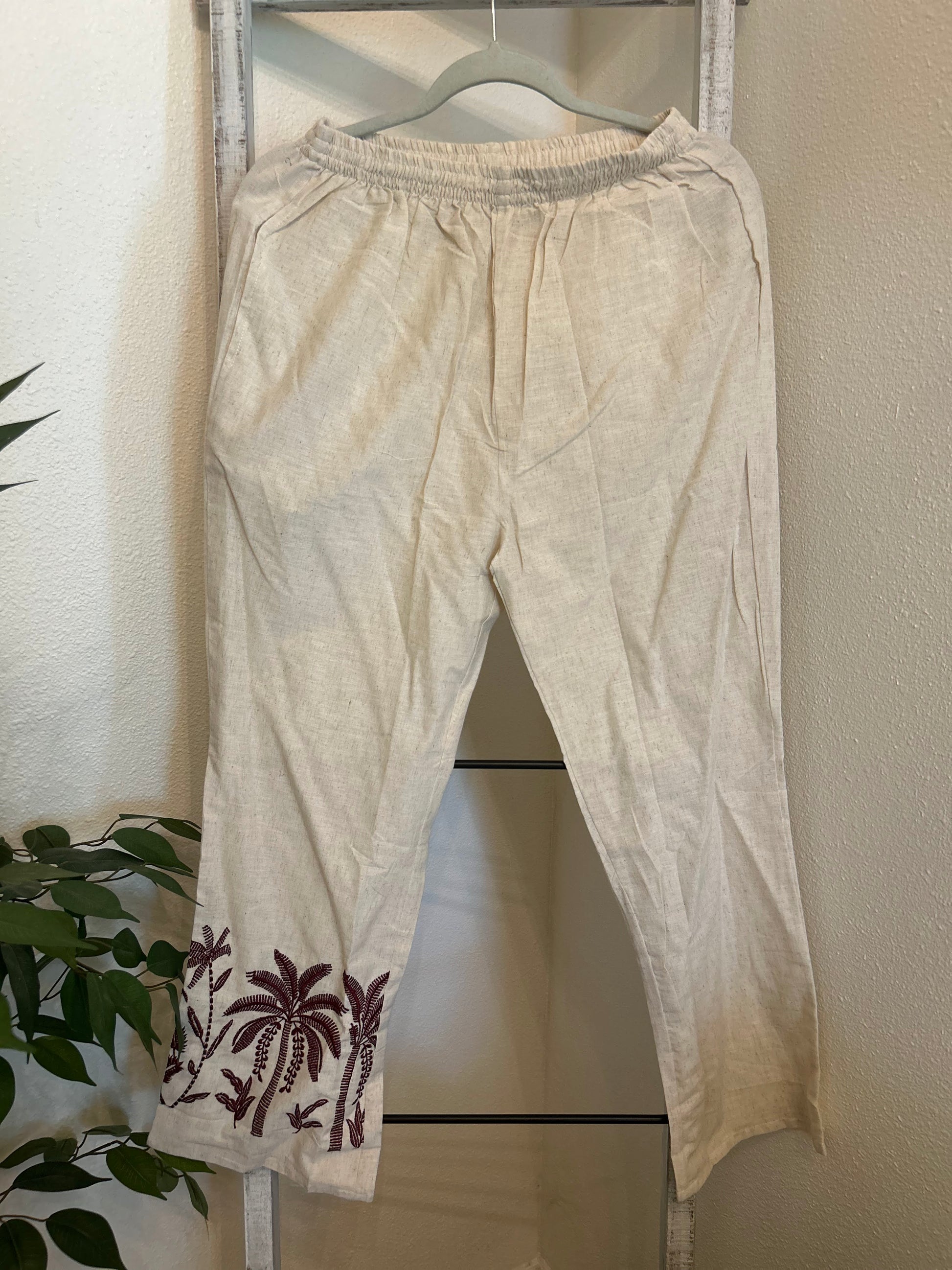 Embroidered Palm Trees Outfit