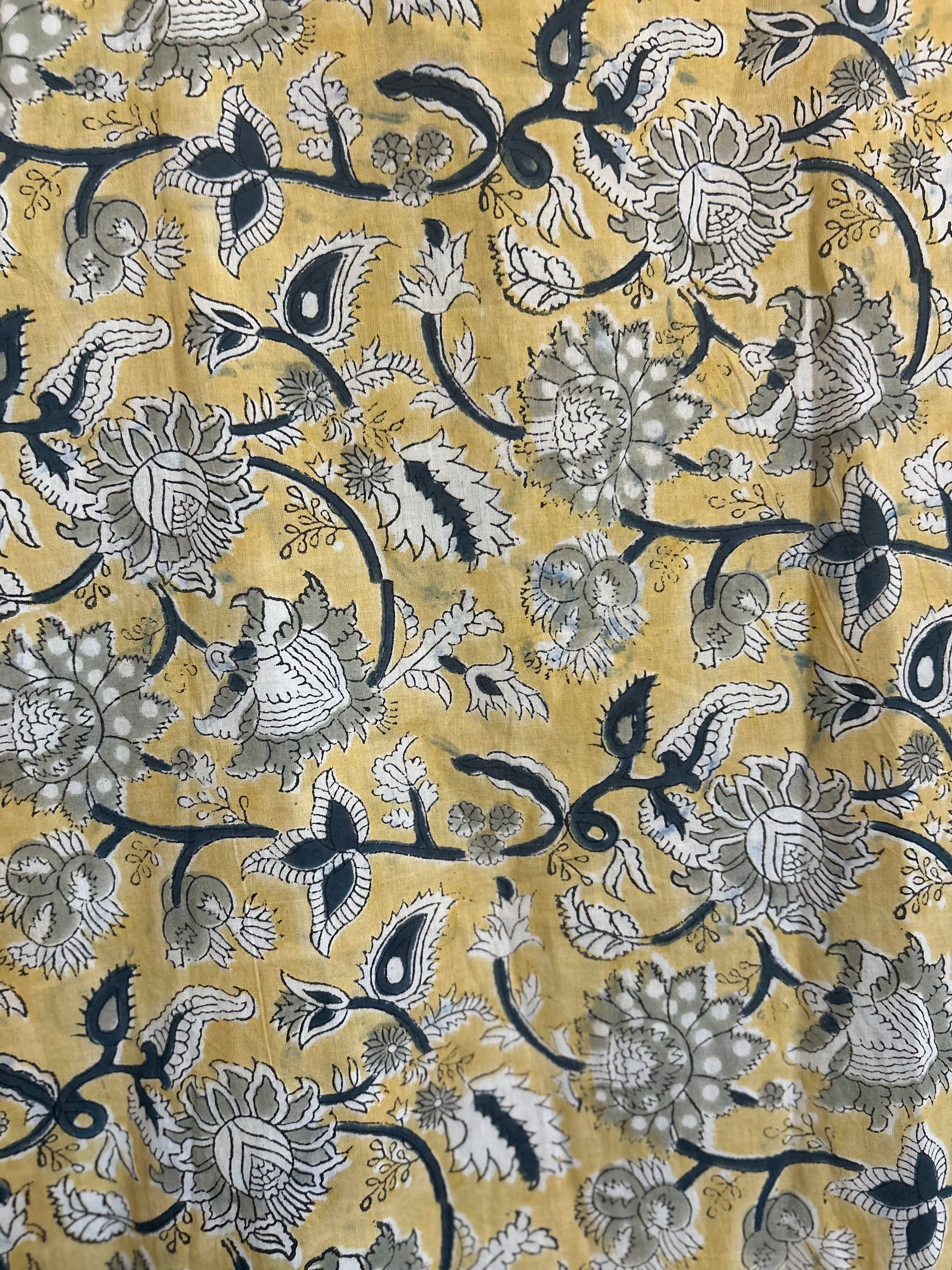 Yellow Floral Short Sleeve Dress
