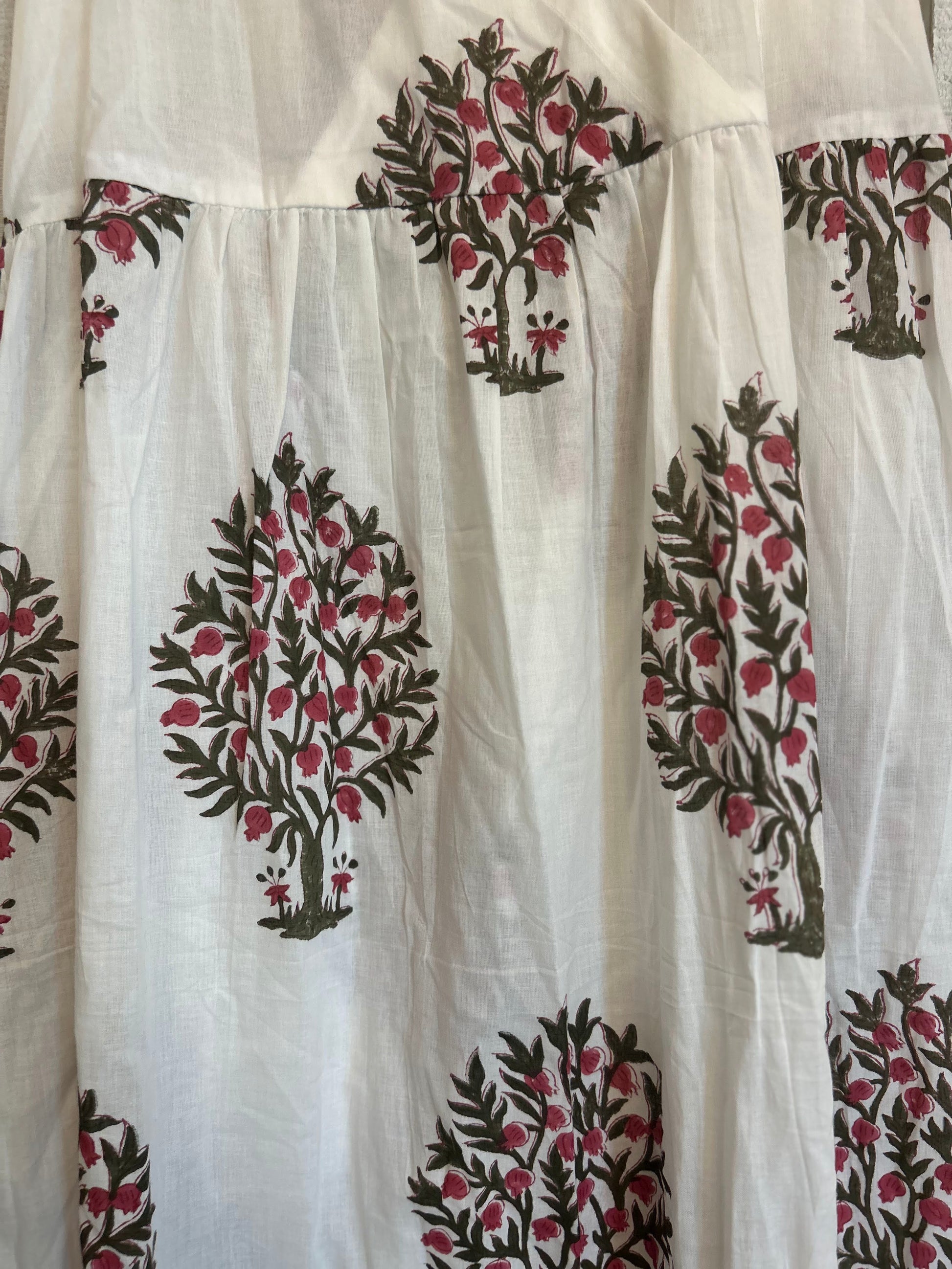 Red Blooming Tree Halter Dress