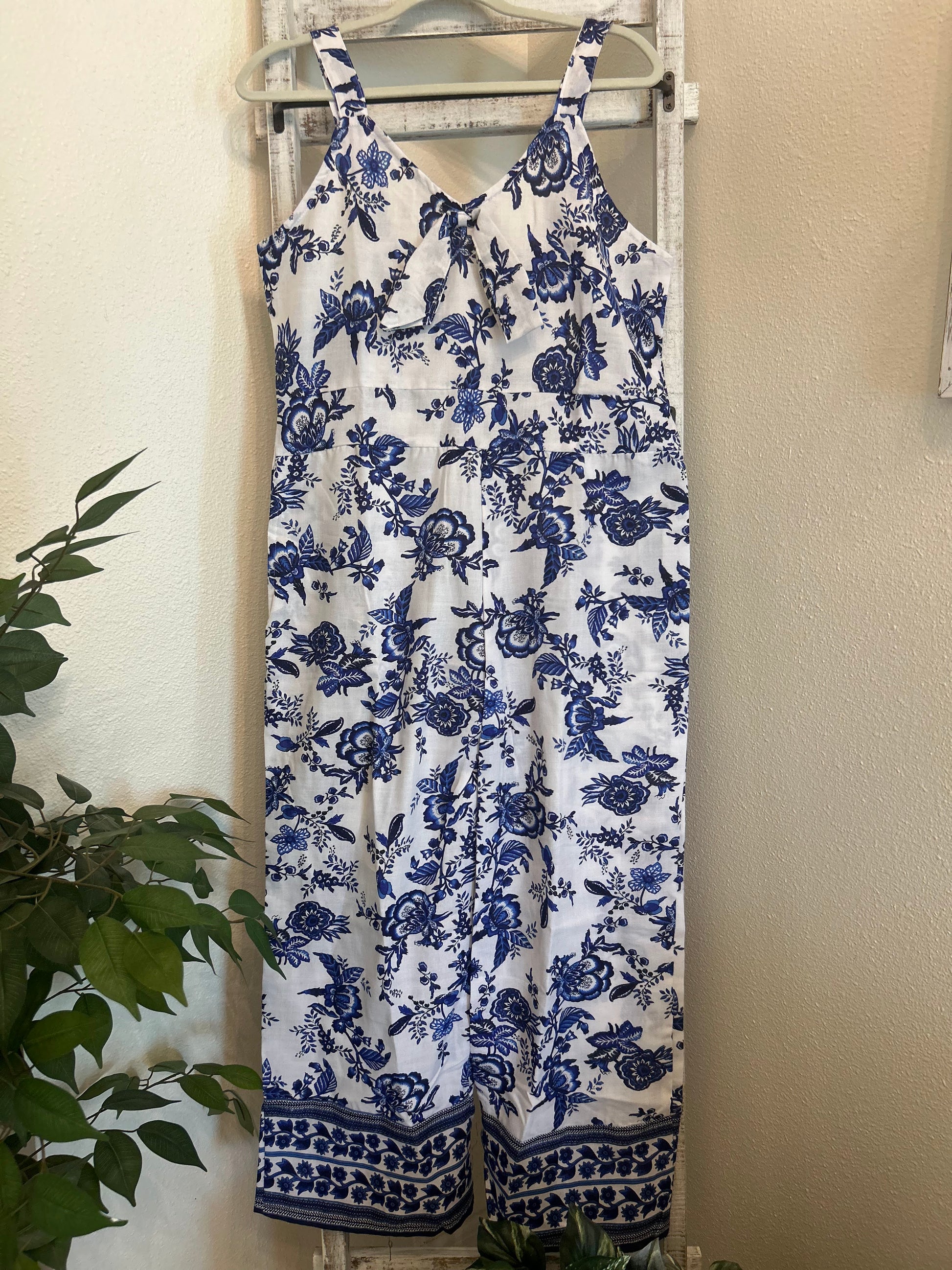 Blue Floral Jumpsuit