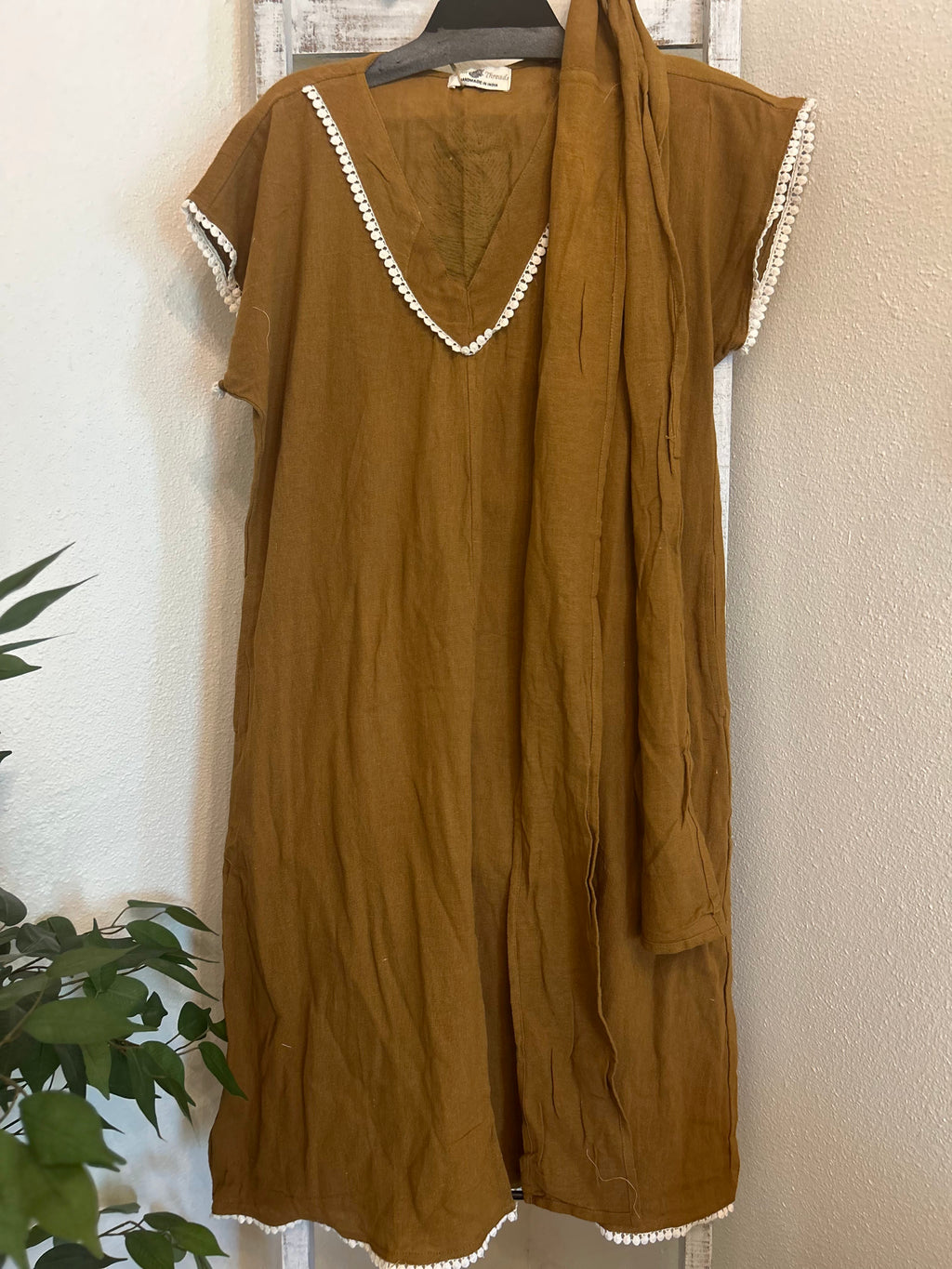 Earth and Feather Block Print Dress