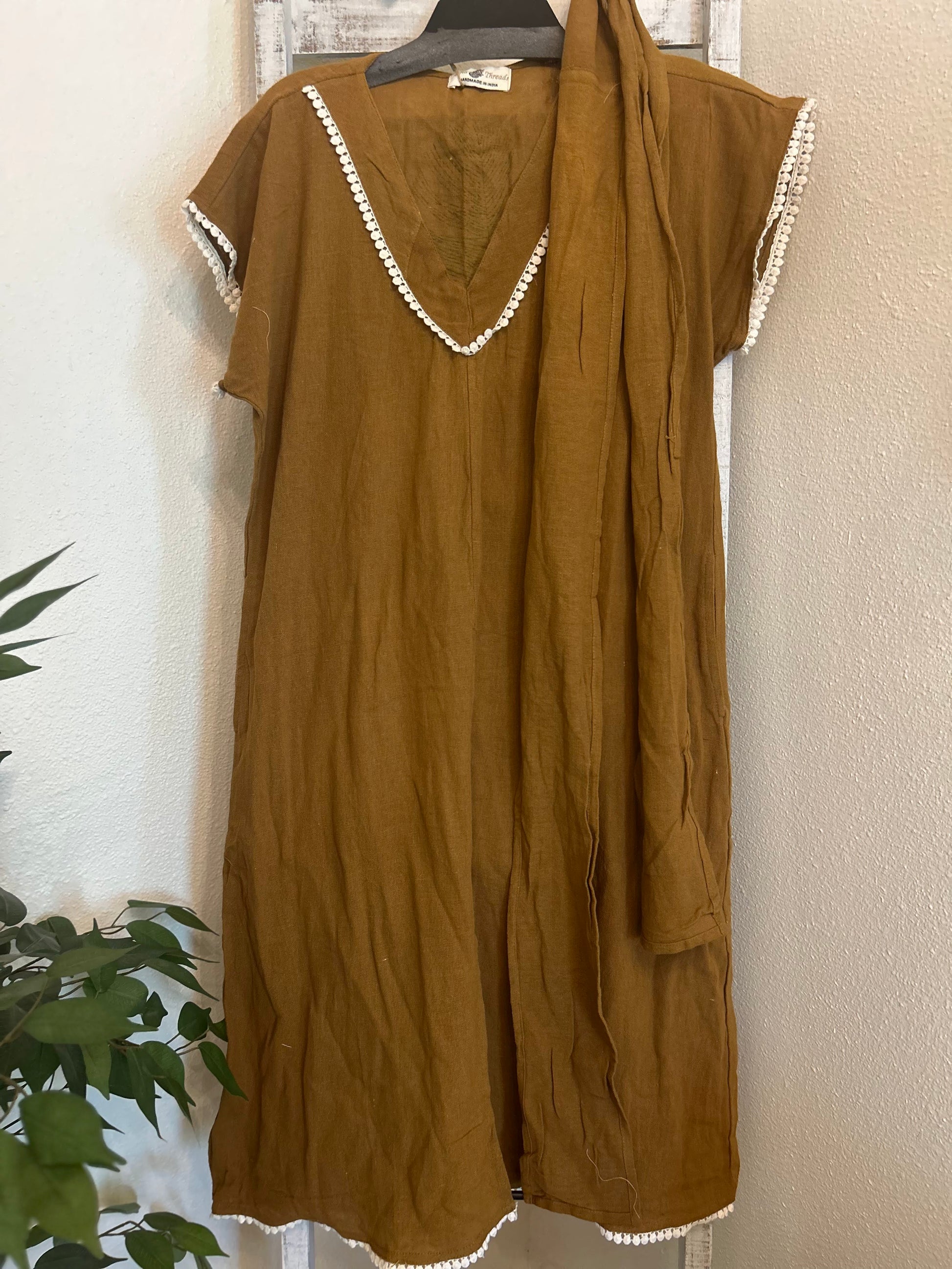 Earth and Feather Block Print Dress
