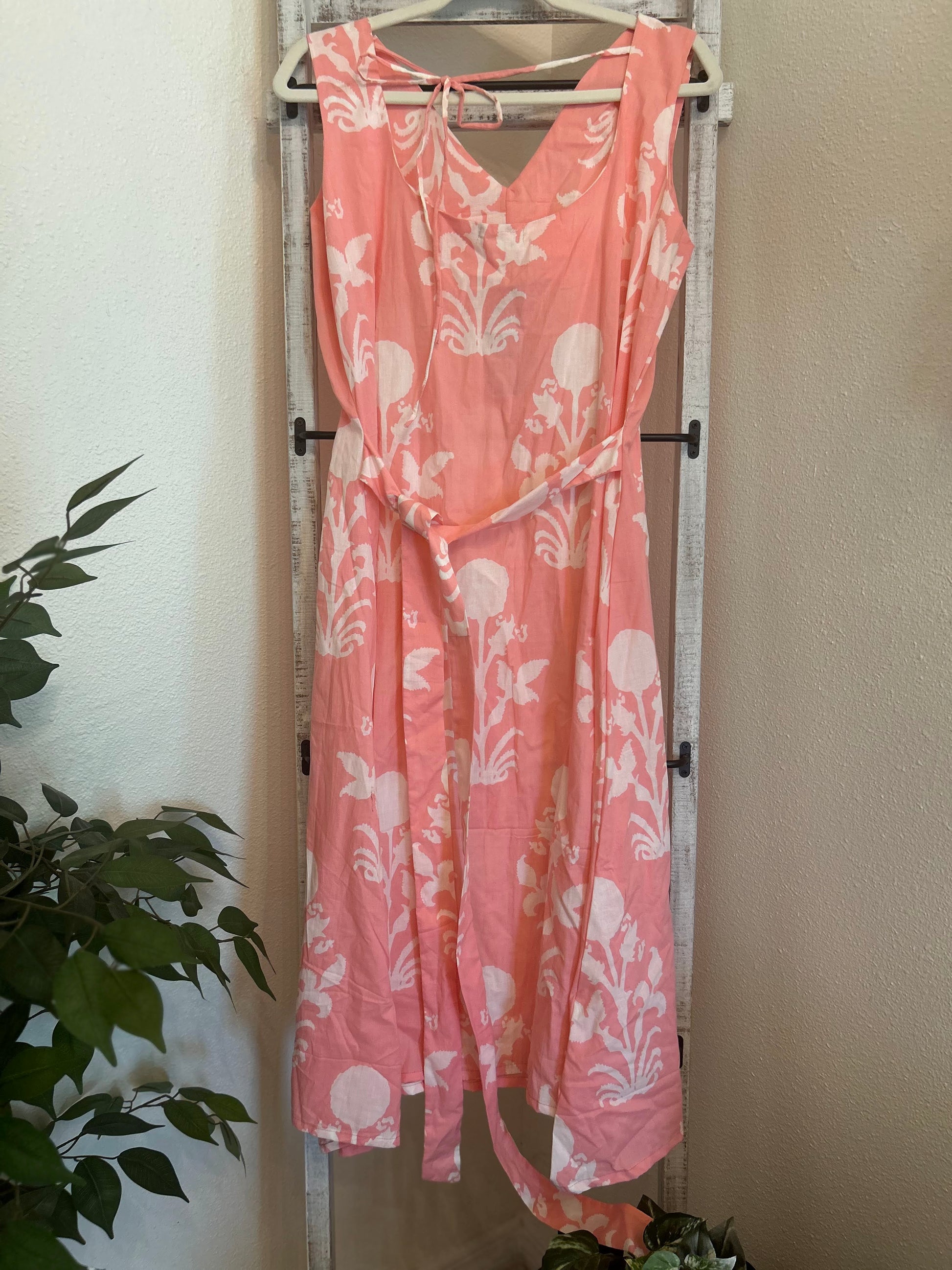 Kirti Pink and White Posies Sundress