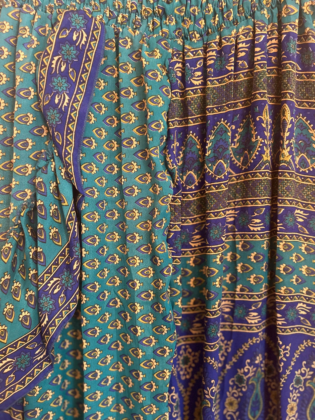 Re-Purposed Silk Saree Ruffled Skirt.